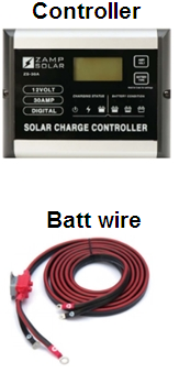 Charge controller & battery wire Charge controller & battery wire