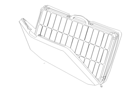 Suitcase kit with outside pocket