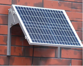 Against vertical wall.