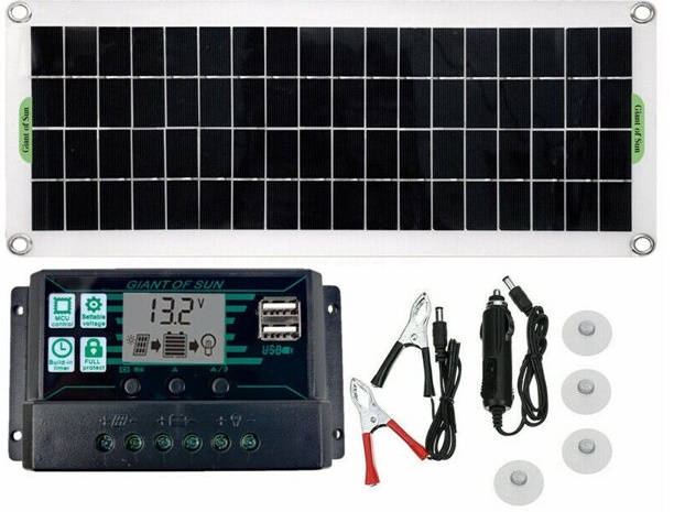 30W Portable Solar Panel 12V