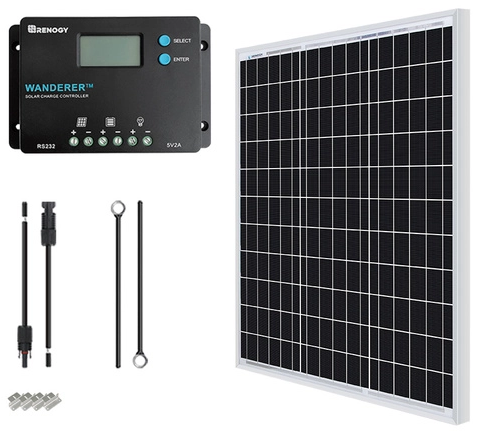Renogy 50 watt solar panel kit.