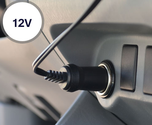 Connect via Lighter Socket.