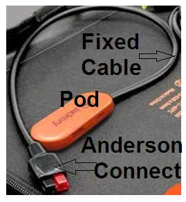 Pod with cable and Anderson-connector end