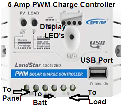 5 Amp PWM Charge Controller